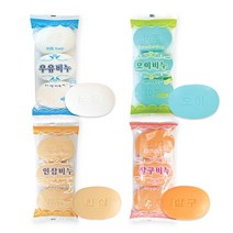 우유 오이 인삼 살구 화장비누 3P 모음 세수비누 미용비누, 오이비누 90gx3개입