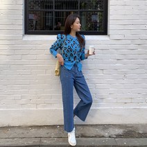 [썬데이베스트/무배/진청L당일] 8부포켓와이드청바지 와이드데님 와이드청바지 와이드팬츠 진청 연청 데님 청바지 청 허리밴딩 밴딩팬츠 밴딩데님 와이드팬츠 (2color)