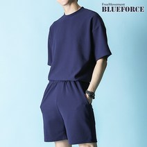 블루포스 남여공용 크베릴 트레이닝 세트 반팔티 반바지 셋트 커플 무지 츄리닝 홈웨어 운동복