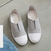 [에프투비] 여성 하얀 끈없는 운동화 신발 보세 데이트 패션화