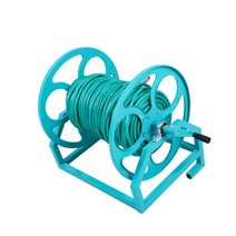 호스릴 호수 부품 고압분사기 농약자동호스릴 감따는 소화전함 실리콘 간이소화장치 자동 물 30m, 수동식 조이스틱 선반 도톰(3m 연결관 배합)