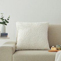 모던하우스 플리스 양모 쿠션 크림 50x50 EM0923057, 단품