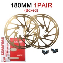 SRAM-Avid 자전거 브레이크 로터 레인보우 골드 160mm 180mm 203mm 센터라인 로드 MTB 유압 디스크 스테인레스 2 피스, 180-180 Gold