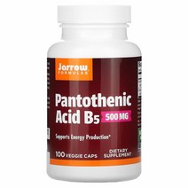 자로우포뮬러 판토텐산 B5 500mg 100 식물성 캡슐, 1개, 기본