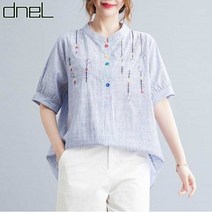 드넬 드넬 컬러자수차이나블라우스DWB22266A