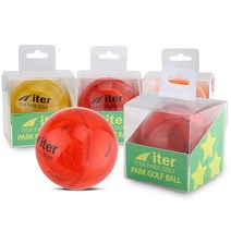 이터(iter) S3 3피스 파크골프공 (출시기념 구매수량만큼 이터 파크골프티 증정), 레드