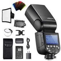 [GODOX 정규 대리점]GODOX V860III-C 카메라 플래시 CANON 적용 2.4G 18000s TTL HSS 고속 동기 밝기 조절 가능 1.5s 재활용 충전식 Canon 캐논 SLR 카메라용