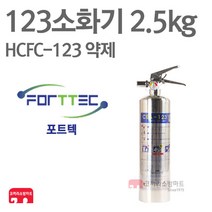 포트텍 123소화기 2.5kg HCFC-123 하론 가스식 구 청정소화기 FTPE-2, 06-123(포트텍) 2.5kg+거(스)+표