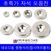 주)우성마그네트 강력 네오디움 자석 원형 사각 사라 링, 원형사라자석20mm×(6.5×4)×4mm