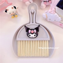 산리오 마이멜로디 폼폼푸린 시나모롤 쿠로미 홈 기숙사 자취용품 미니 빗자루 쓰레받기 세트, G