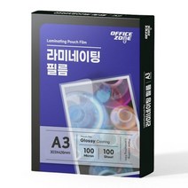 MDF2749 오피스존 코팅필름 100mic 100매 A3 기계 코팅지 MB O (코팅지/코팅필름/A3/프레젠테이션), 미스씬 본상품선택, 미스씬 본상품선택