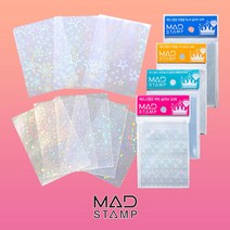 매드스탬프 방탄슬리브 투명 홀로그램 포카 카드 OPP, 반짝반짝 슬리브 50매