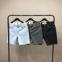 맨스토리 남자 여름 데일리 기본 일자 청반바지