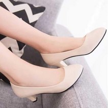 다잇템 여자 알바 승무원 하객구두 라운드코 펌프스
