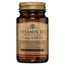 솔가 비타민 D3 (콜레칼시페롤) 2200IU 베지터블 캡슐, 50개입, 1개