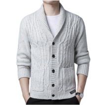 나드리 남성 가을 겨울 숄카라 꽈배기 스웨터 니트 가디건