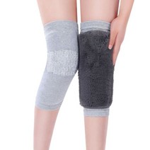 무릎 아대 니슬리브 Winter Plush Knee Pad Faux Rabbit Hair Comfort Thermal Warmer Leg Sleeves For Run, 01 gray_02 M