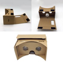 버전 1 DIY Cardboard for Google VR 헤드셋 3D Box 프리미엄 전문가 용 안드로이드 스마트 폰 내구성 사용, 한개옵션0