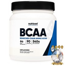 미국산 뉴트리코스트 BCAA 파우더 540g 무향 Branched Chain Amino Acids Nutricost 선물증정