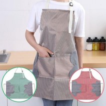 주방 방수 원피스 허리 앞치마 여름 조리복 수건 타올, 브라운