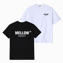멜로우컨셉 1+1 2pack 남성용 데일리 여름 라운드 루즈핏 반팔 티 U01