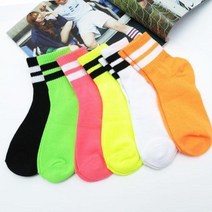 지앤 유아아동양말 g로웰 형광이선 형광양말 6족세트 남아여아공용 무배