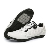 자전거신발 클릭슈즈 산악자전거신발 남성 사이클링 스니커즈 Mtb 신발 레이싱 자전거 자동 잠금 속도 여성 스피드 클릿 산악 도로 2023, Rubber-white+46