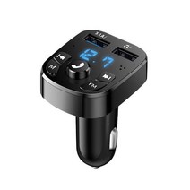 MP3플레이어블루투스 MP3 플레이어 자동차 FM 송신기 전화에 대 한 더블 USB 충전기 핸즈프리 음악 U 디스, 01 Black