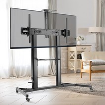 대형 98인치 86인치 85인치 82인치 높이조절 이동형 티비 전자칠판 거치대 스탠드