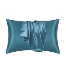 베개 커버 100 실크 새틴 헤어 뷰티 케이스 편안한 홈 인테리어 도매, 51cmx66cm, Moonlight Blue