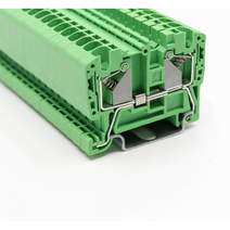 서일전자 USL-5HRG_1P 600V 20A (1EA) 접지단자형 레일식 단자대 터미널블럭 커넥터, 녹색, 선택안함, 1개