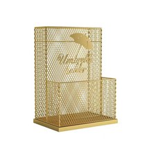 Kaystrange 모던 철제 업소용우산꽂이 2구, 46CM×24CM×35CM, 금색