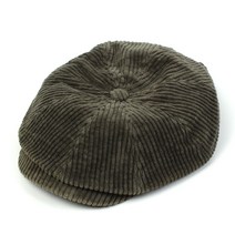 [유니버셜케미스트리 ] Heavy Corduroy Khaki Newsboy Cap 뉴스보이캡