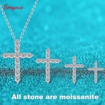 Smyoue-로듐 도금 2.5-5mm 전체 모이사나이트 목걸이 여성을 위한 100% 스털링 실버 럭셔리 주얼리 파티 펜던트 품질