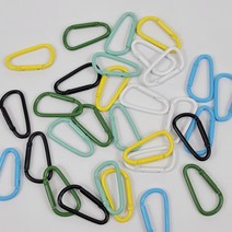 6COLOR 컬러 카라비너 부자재 키링, 그린
