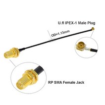 1pcs IPEX 케이블 SMA 여성 uFL/u.FL/IPX/IPEX-1 1 남성 플러그 WIFI 안테나 RF RG1.13 피그 테일 확장, RP SMA F to IPEX-1 M|30CM