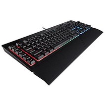 Corsair 미국출고-CORSAIR K55 RGB PRO - 동적 RGB 백라이트 - Elgato Stream Deck 소프트웨어 통합이 포함된 6개의 매크로 키 - IP42 방진 및 유출 방지 - 분리형 팜레스트 - 전용 미디어 및 볼-171191, 단일옵션, 02.RGB 프로