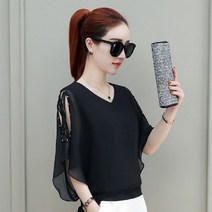 SAMARA 쉬폰 반팔 블라우스 BS0904