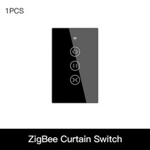 전동커튼 레일 자동 스마트 IOT 커튼 블라인드 ZigBee-RF 터치 스위치 롤러 셔터 Tuya 앱 무선 제어 릴레이 상태 알렉사 구글로 작동