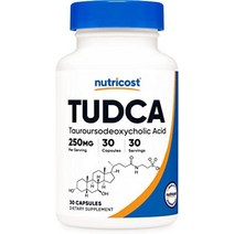 nutricost tudca 250mg 60 캡슐(tauroursodeoxycholic acid) - 프리미엄 품질, 30카운트(1팩)
