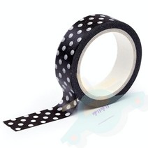 J.ROM 디지인 마스킹테이프 블랙도트 15X10 포인트마스킹테이프