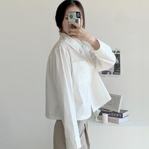 제이앤몰스 / 여성 어텀 크롭 긴팔 셔츠 여자 남방 블라우스 W337