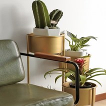 화분 장식대 계단식 선반 난 다육이 꽃집 거실 진열대 높은 화초 거치대 엔틱 코너 정리대, [고급형]원형 3단 화분대