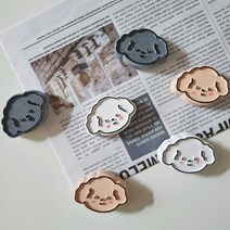 [문센트] 비숑 푸들 강아지 댕댕이 석고방향제, 블랙체리, 화이트비숑