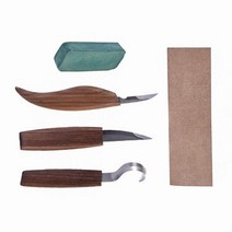 우드카빙키트 3/5pcs 조각 나이프 호두 필링 세부 끌 세트 나무 손잡이 목공 절단기 Diy 수동 도구, 02 5PCS