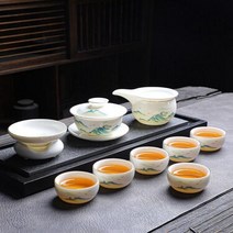 차판 다도 수제 세라믹 두꺼운 화상 방지 중국 차 가정용 환대, 4.Picture Style