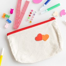 대원 사각 무지 파우치 꾸미기 세트 DIY 패브릭 만들기 미술재료