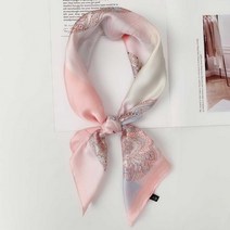 패턴 쁘띠 롱 실크 여성 페이즐리 방도 타이 스카프 양면