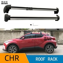 도요타 CHR chr 쿠페 4 도어 지붕 레일 화물 랙 크로스바 지붕 랙 2017 2018 2019 로드 100KG 바 LED 지붕 레일, C-HR 2017-