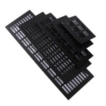 알루미늄 합금 천공 시트 에어 벤트 블랙 환기 그릴 옷장 신발 홈 여름 에어컨 135, w 150mm, 리터 500mm